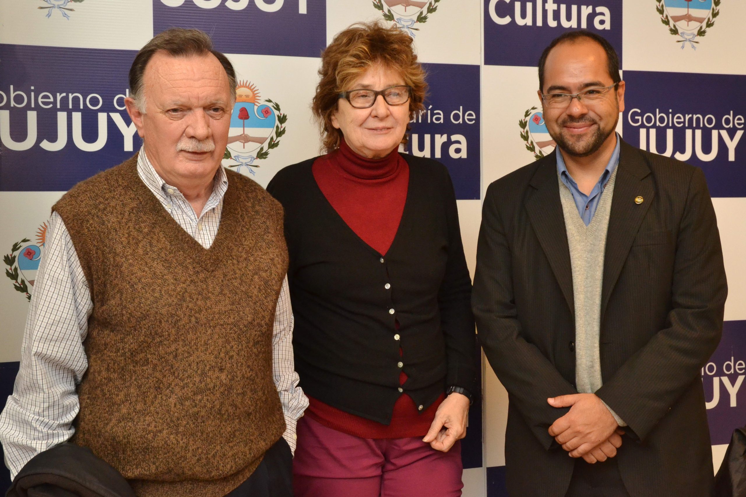 Félix Monti, Lita Stantic y Gonzalo Morales, Secretario de Cultura de Jujuy